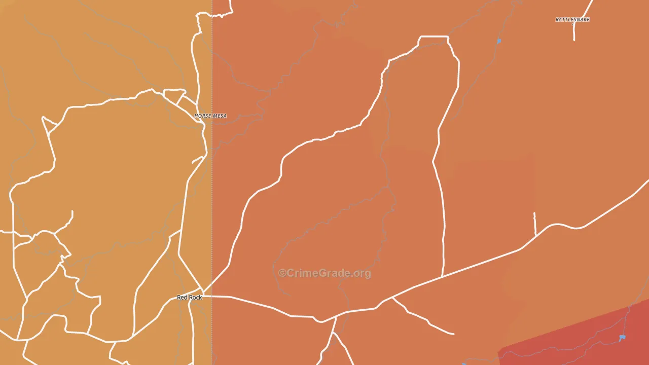 Beclabito, NM Map of Burglary Rates
