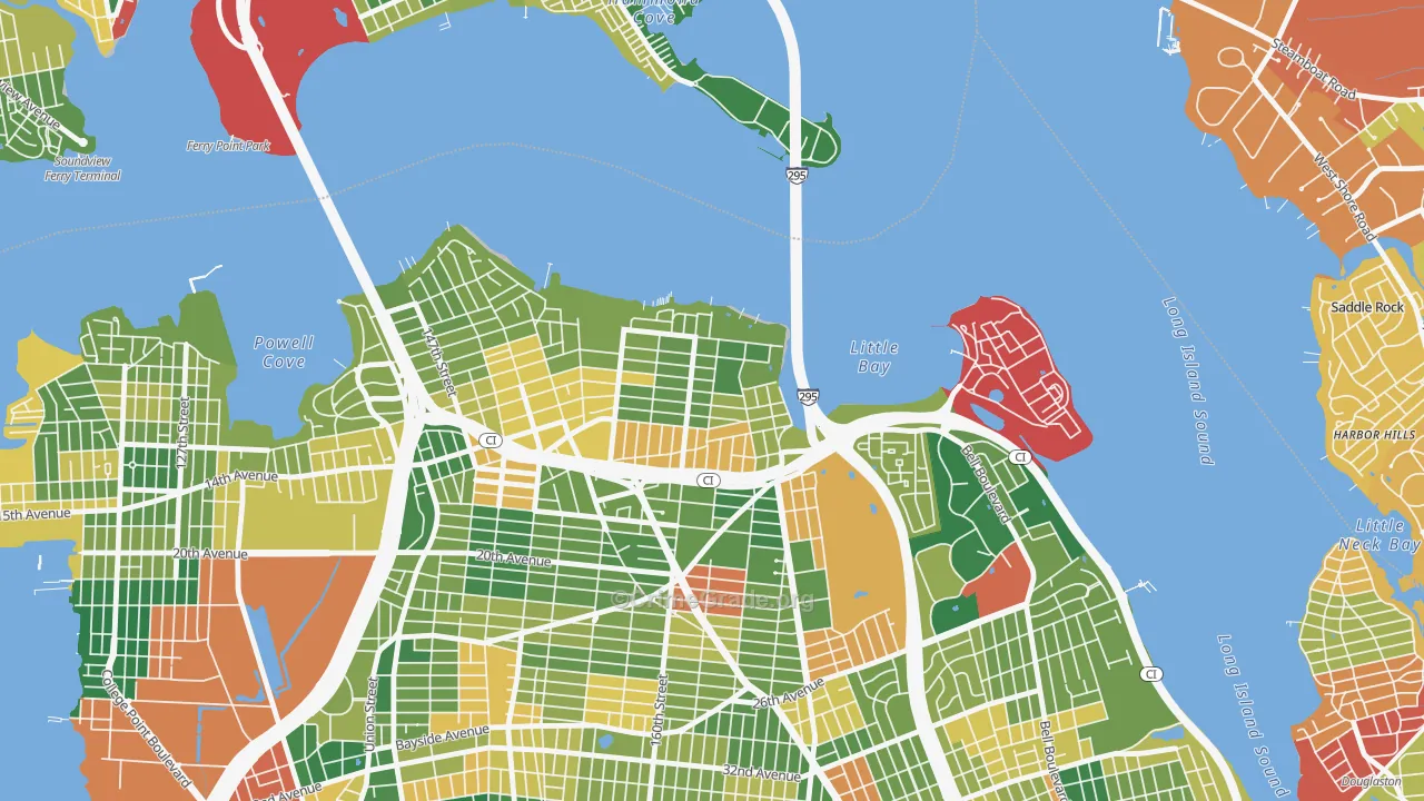 Beechhurst, Queens, NY Map of Burglary Rates
