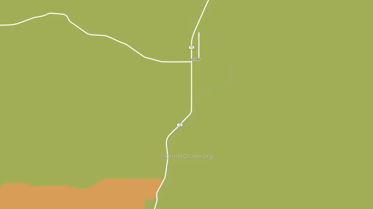 Belfry, MT Map of Burglary Rates