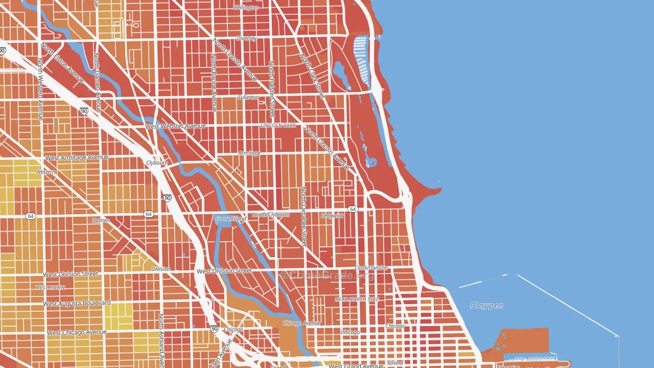 Belgravia Terrace, Chicago, IL Map of Burglary Rates