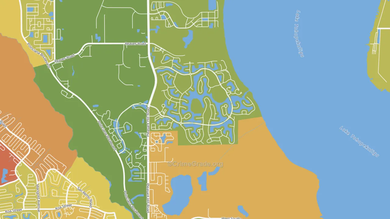 Bellalago, Kissimmee, FL Map of Burglary Rates