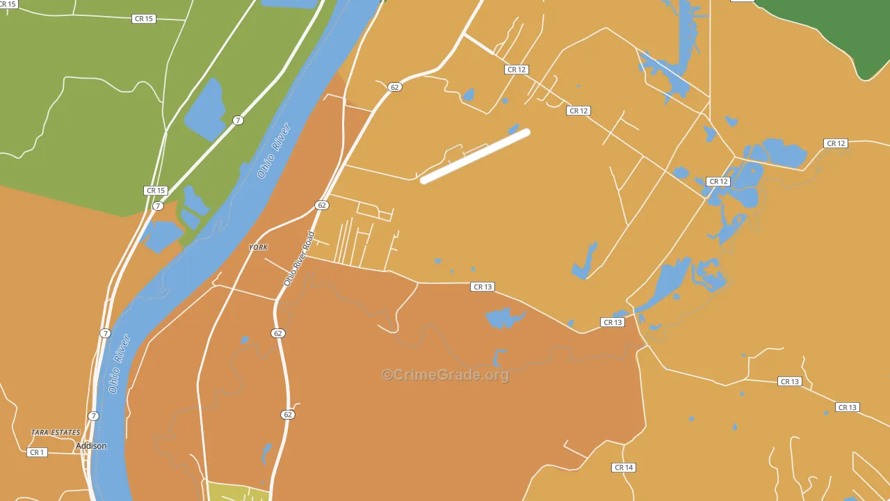Bellmeade, WV Map of Burglary Rates
