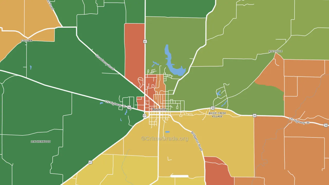 Bellmore, IN Map of Burglary Rates