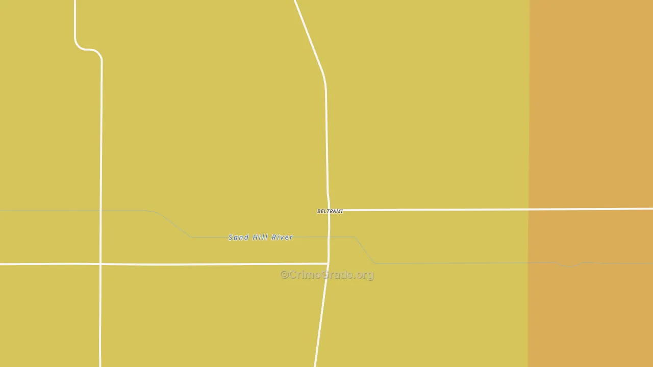 Beltrami, MN Map of Burglary Rates
