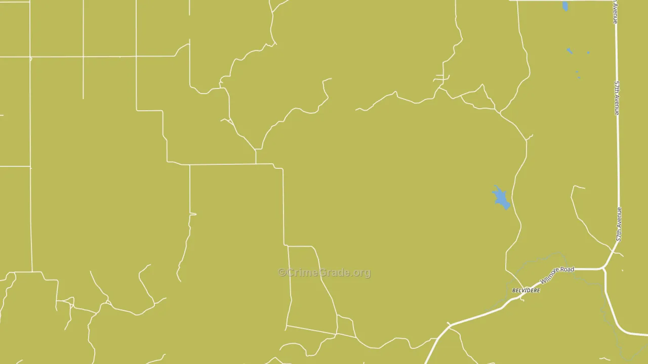 Belvidere, KS Map of Burglary Rates
