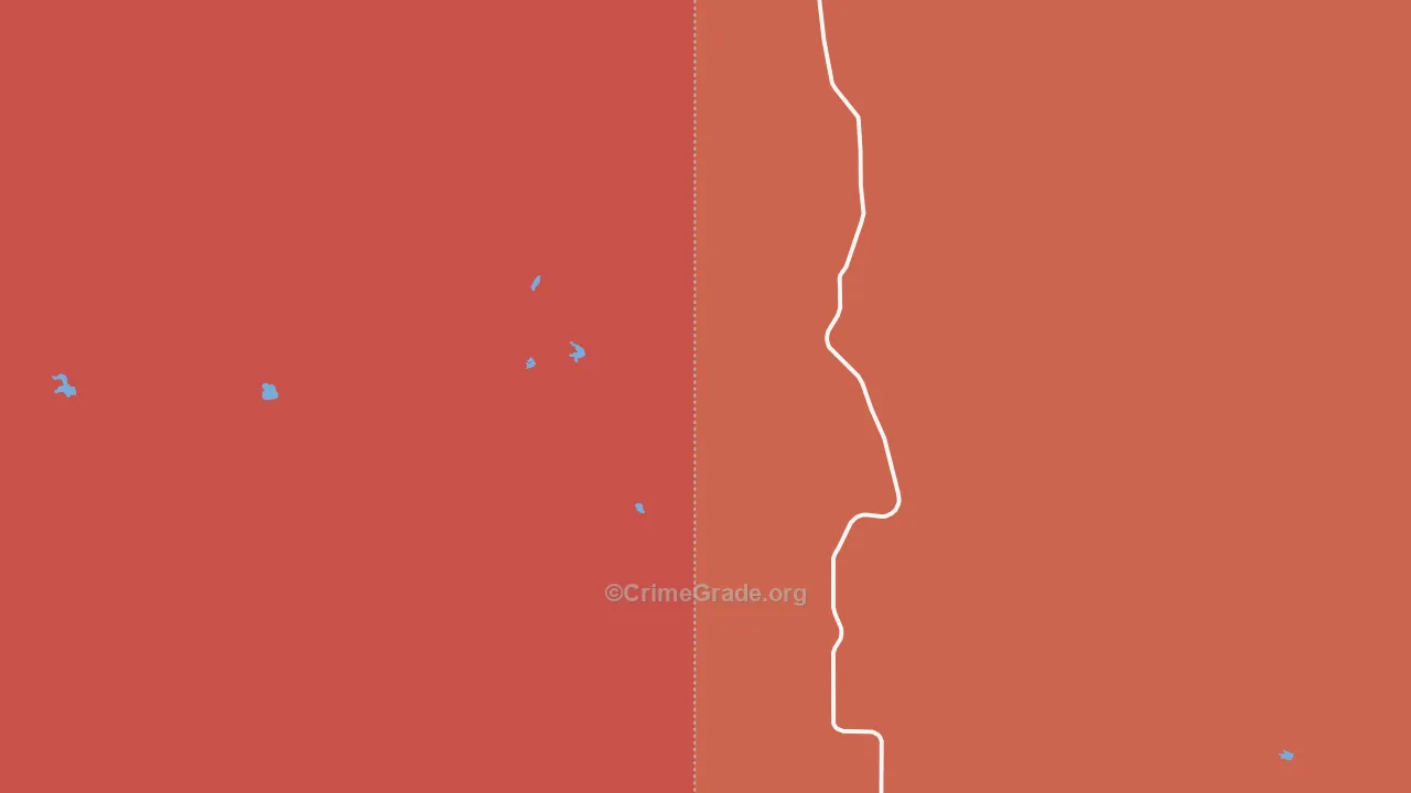 Belvidere, SD Map of Burglary Rates