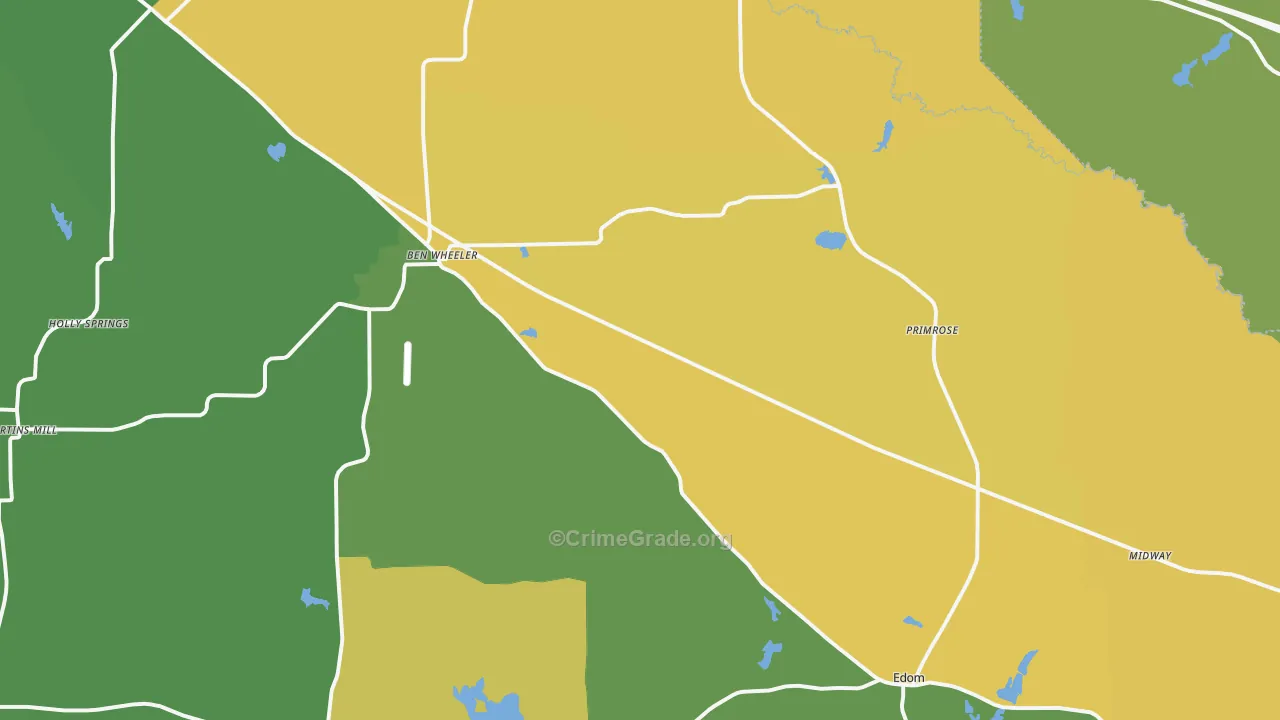 Ben Wheeler, TX Map of Burglary Rates