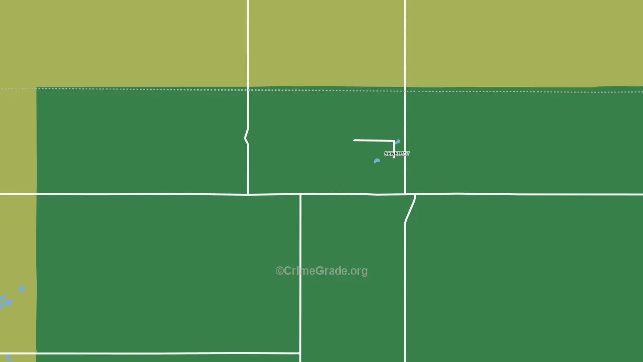 Benedict, ND Map of Burglary Rates