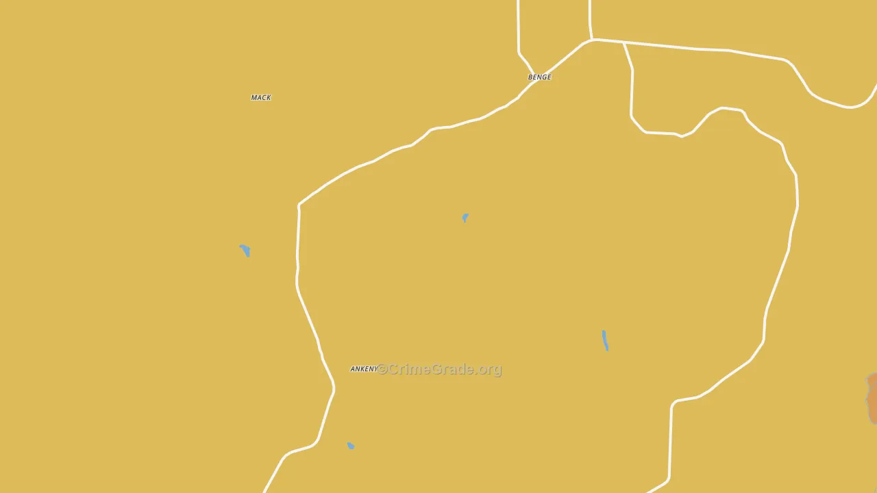 Benge, WA Map of Burglary Rates
