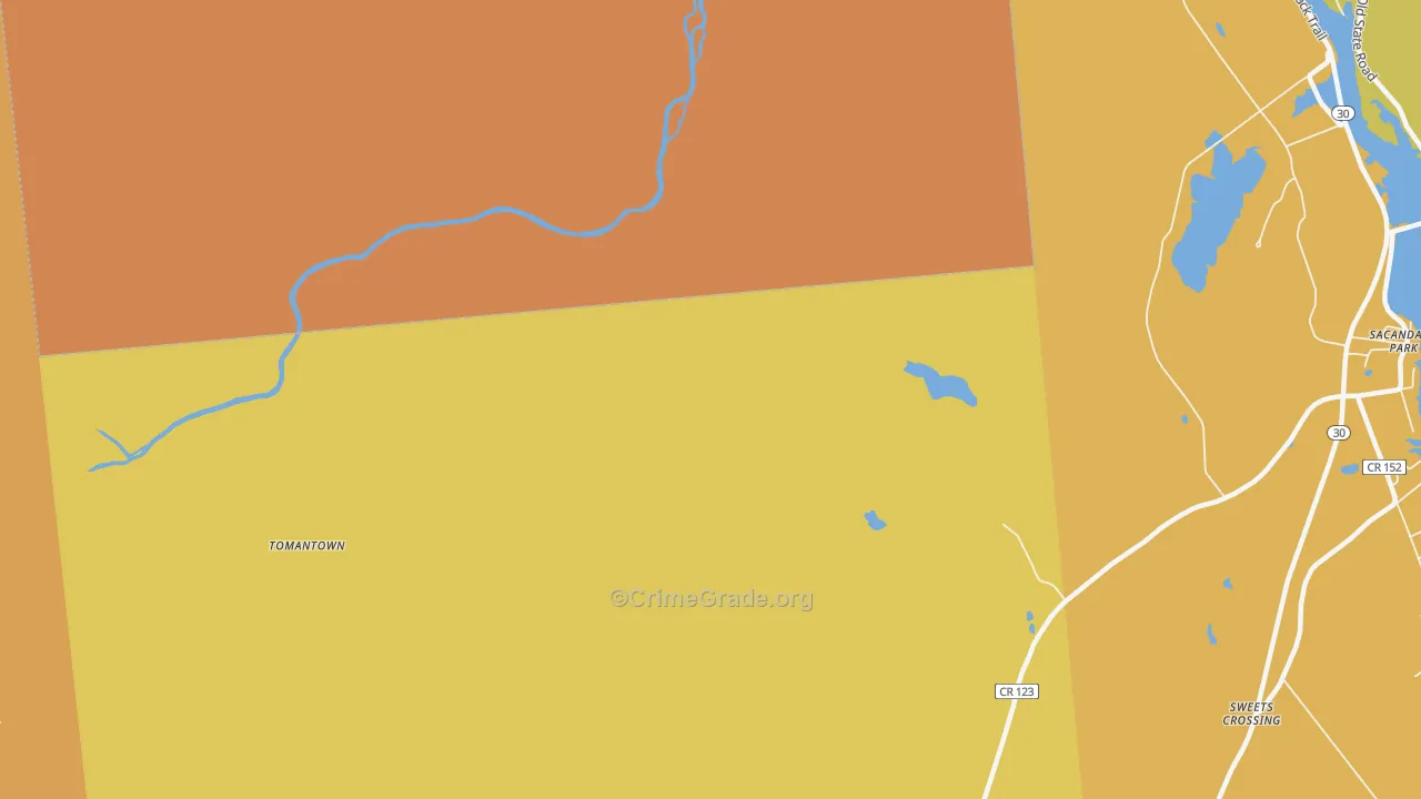 Benson, NY Map of Burglary Rates