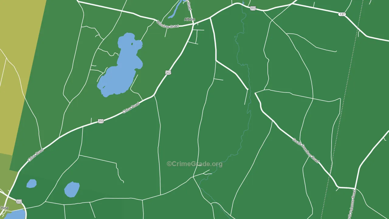Benton, ME Map of Burglary Rates