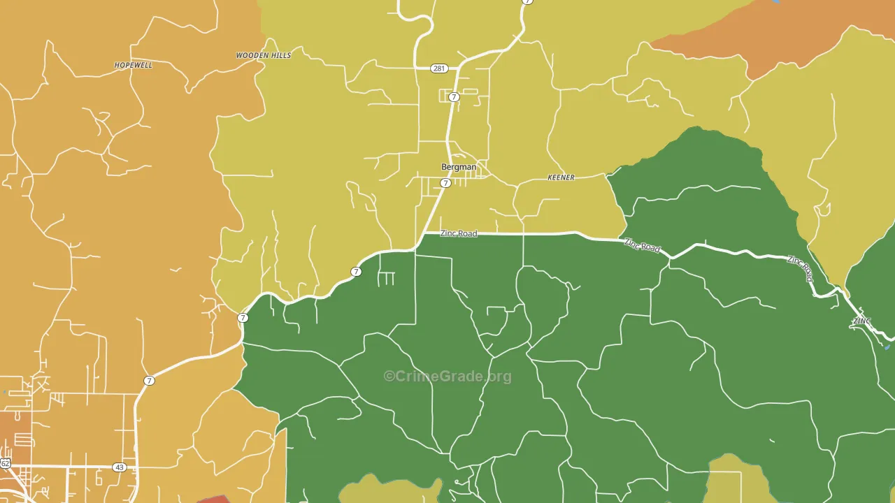Bergman, AR Map of Burglary Rates