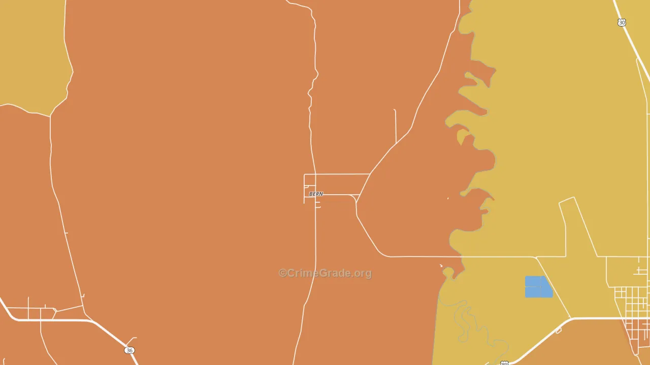 Bern, ID Map of Burglary Rates