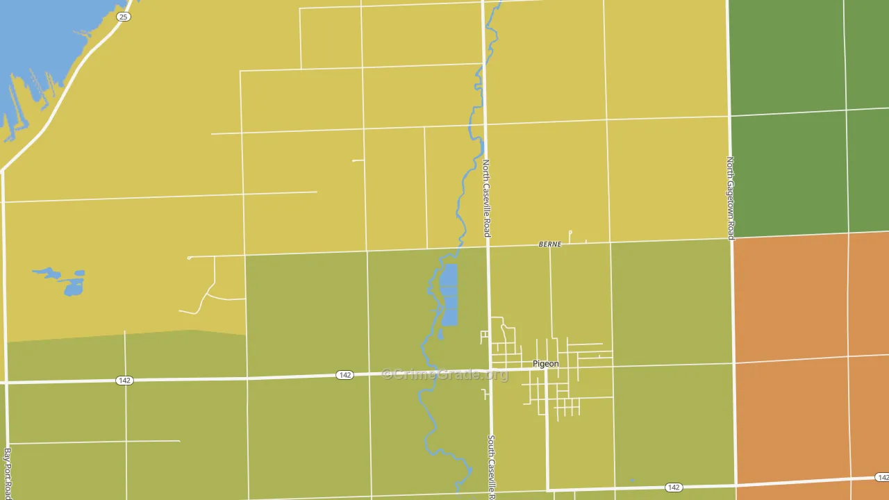 Berne, MI Map of Burglary Rates