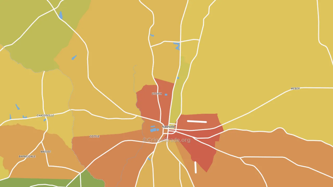 Berrien County, GA Map of Burglary Rates