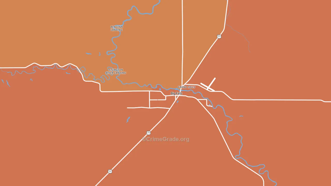 Big Falls, MN Map of Burglary Rates