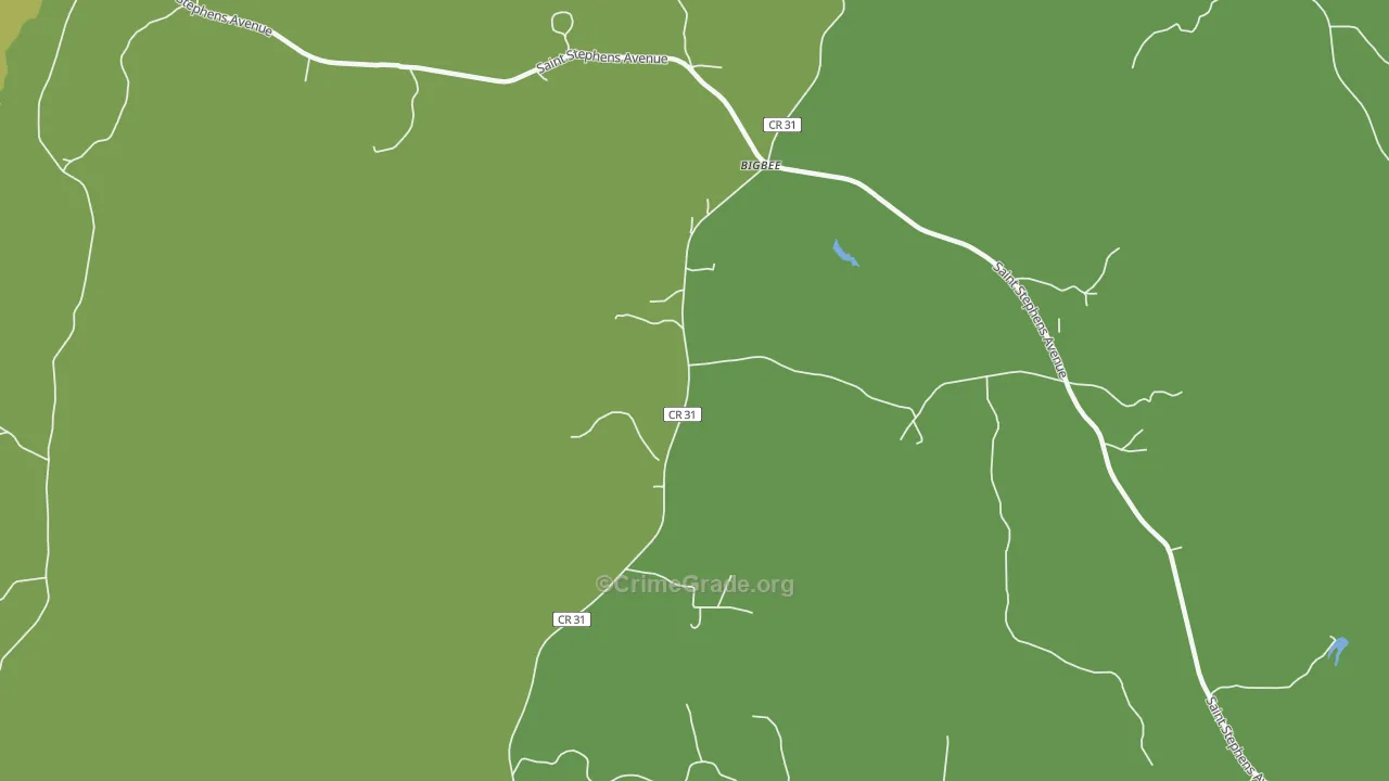 Bigbee, AL Map of Burglary Rates