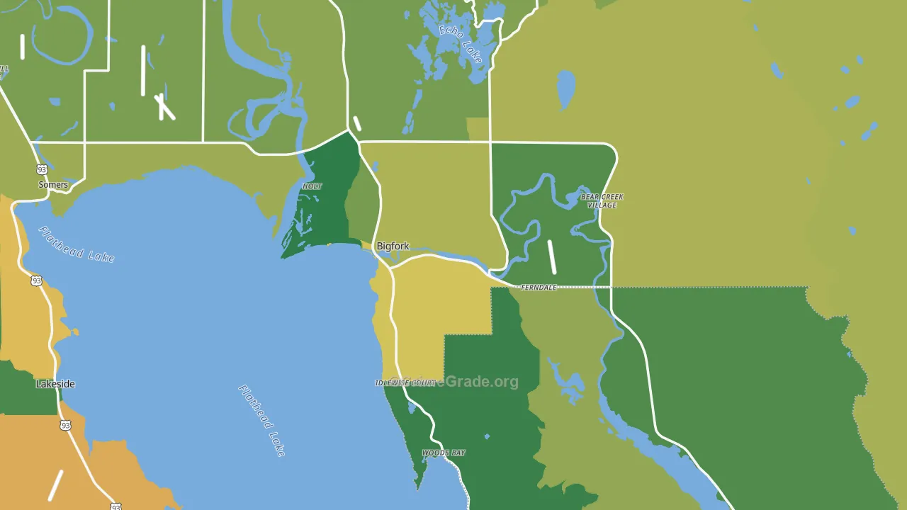 Bigfork, MT Map of Burglary Rates