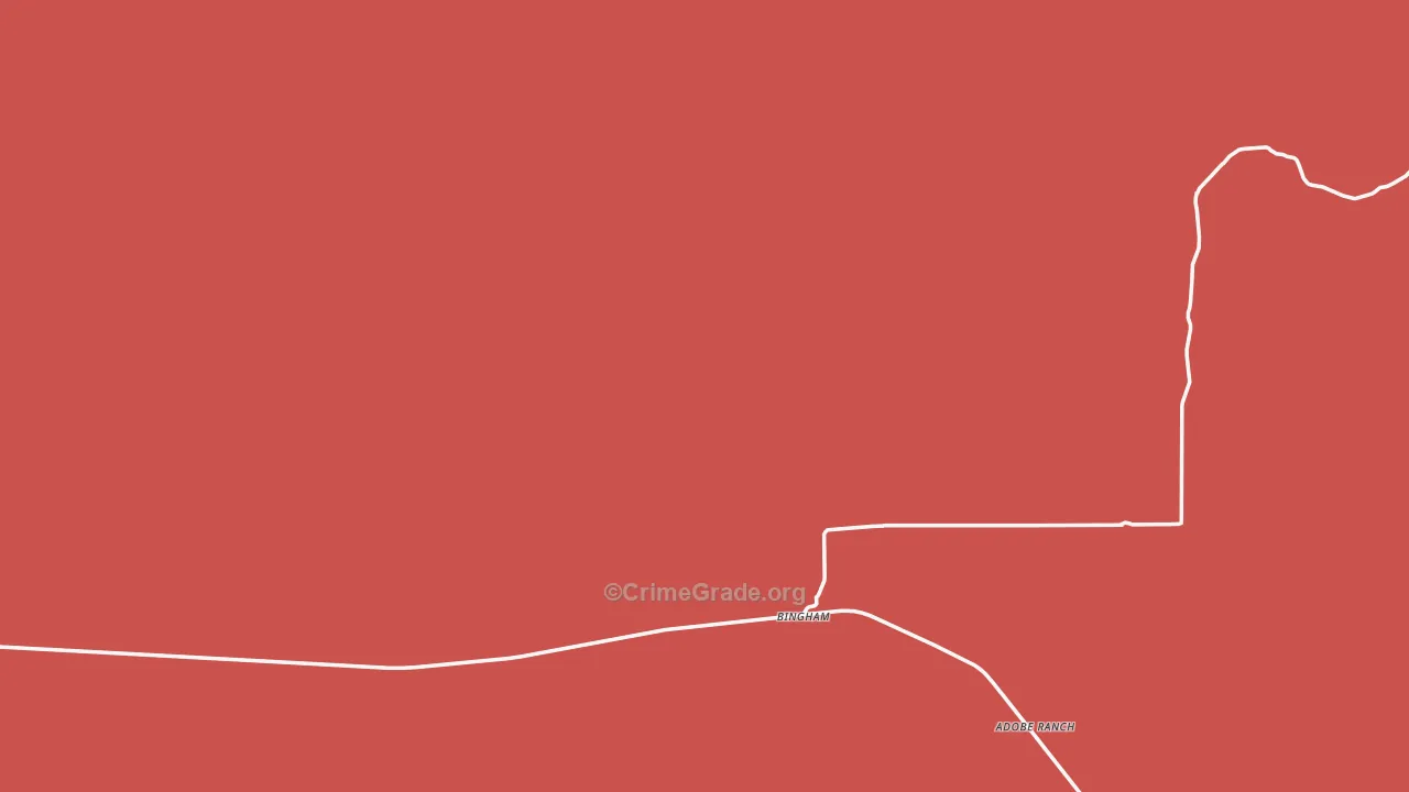 Bingham, NM Map of Burglary Rates