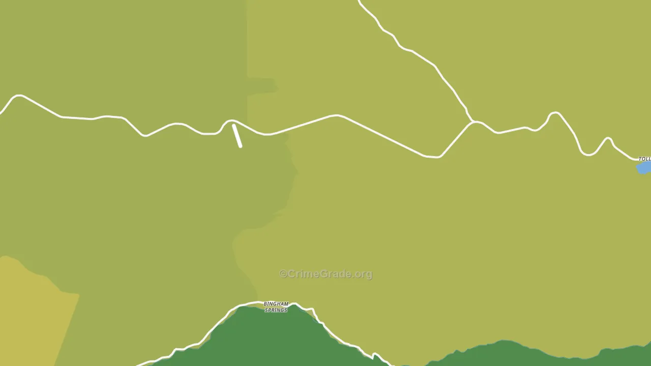 Bingham Springs, OR Map of Burglary Rates