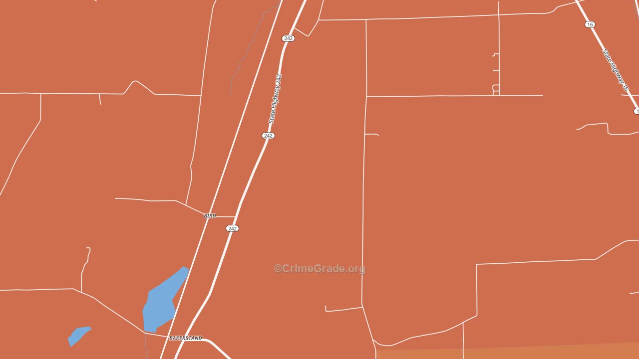 Bird, NY Map of Burglary Rates