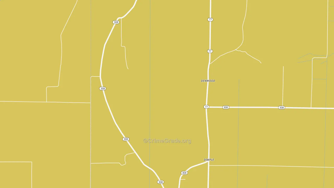 Birdsong, AR Map of Burglary Rates