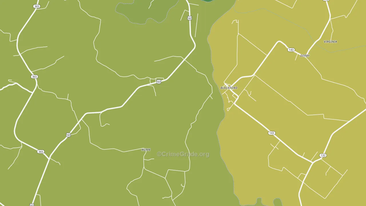 Blackford, KY Map of Burglary Rates