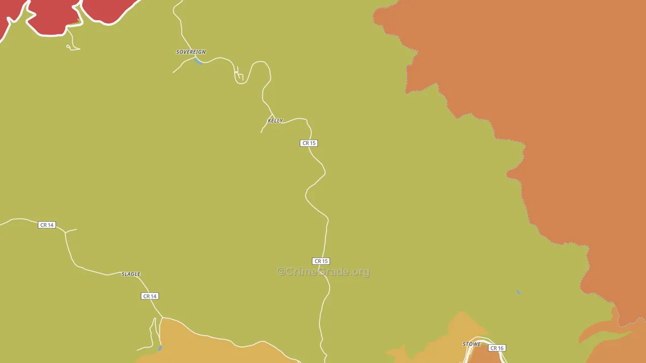 Blair, WV Map of Burglary Rates