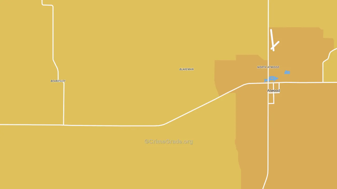 Blakeman, KS Map of Burglary Rates