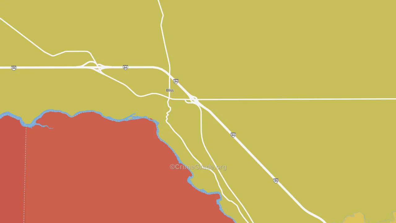 Bliss, ID Map of Burglary Rates