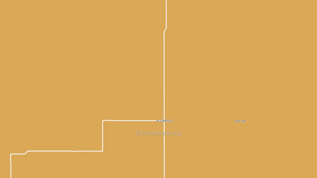 Bloomfield, MT Map of Burglary Rates
