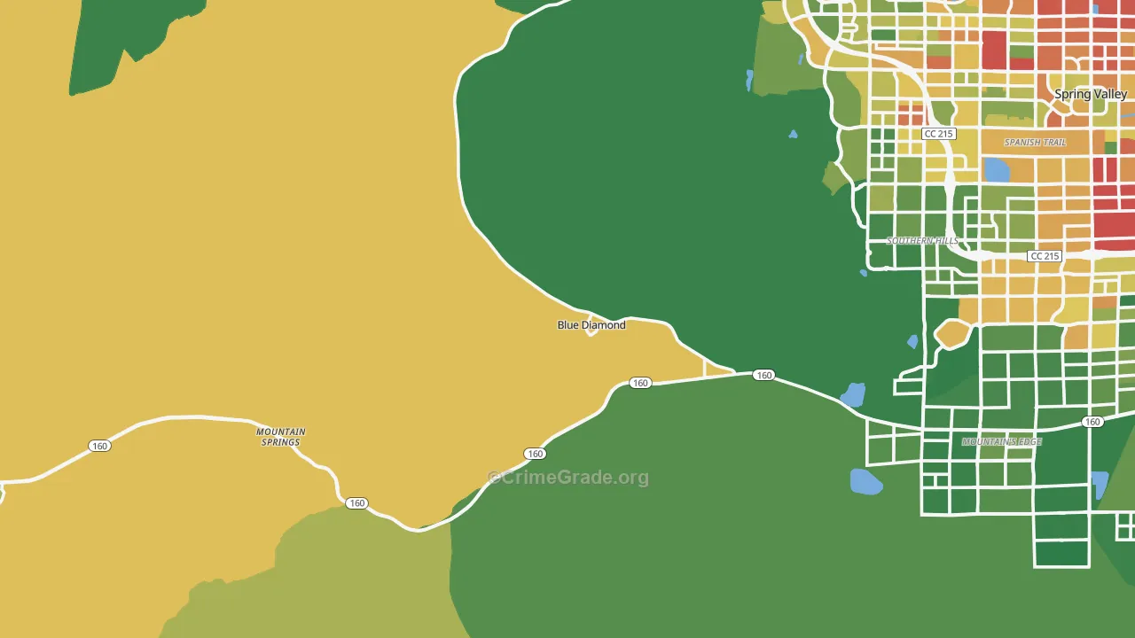 Blue Diamond, NV Map of Burglary Rates