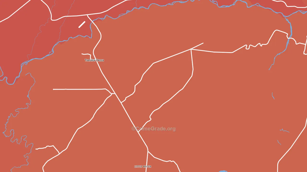 Bluff, UT Map of Burglary Rates