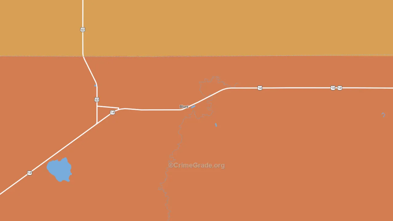 Blunt, SD Map of Burglary Rates