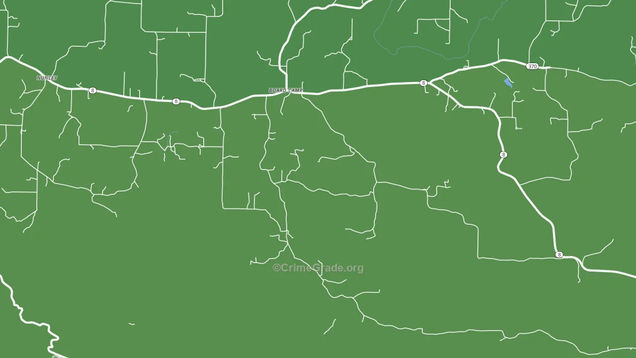 Board Camp, AR Map of Burglary Rates