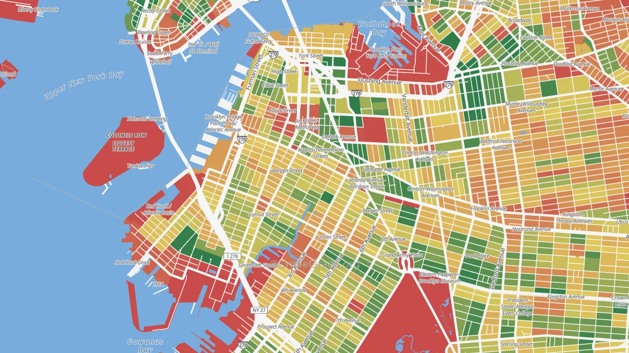 Boerum Hill, Brooklyn, NY Map of Burglary Rates