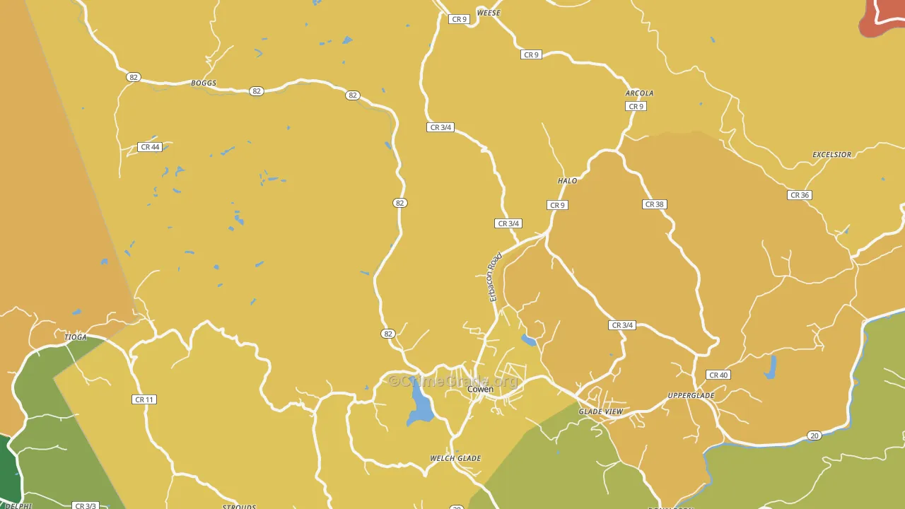Boggs, WV Map of Burglary Rates