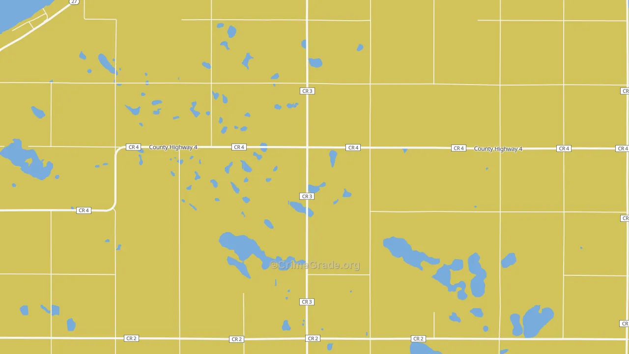 Bonanza Grove, MN Map of Burglary Rates