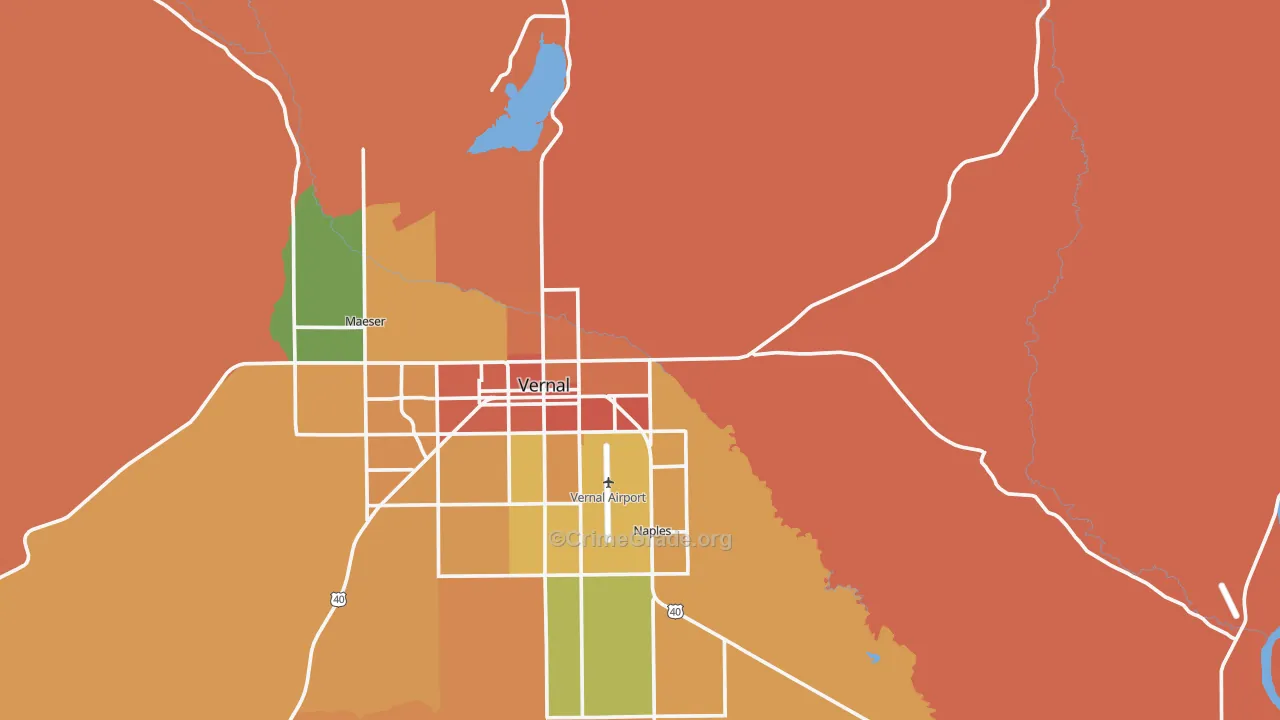 Bonanza, UT Map of Burglary Rates