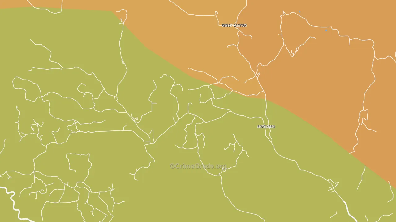 Boncarbo, CO Map of Burglary Rates
