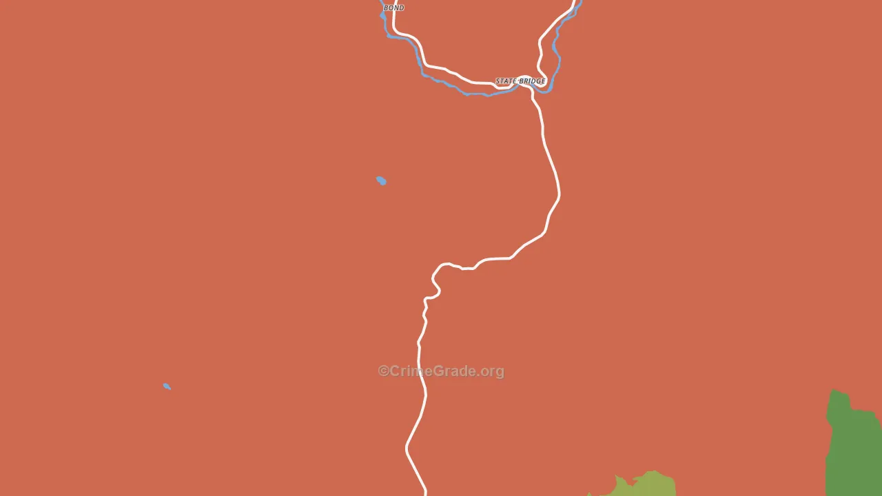 Bond, CO Map of Burglary Rates