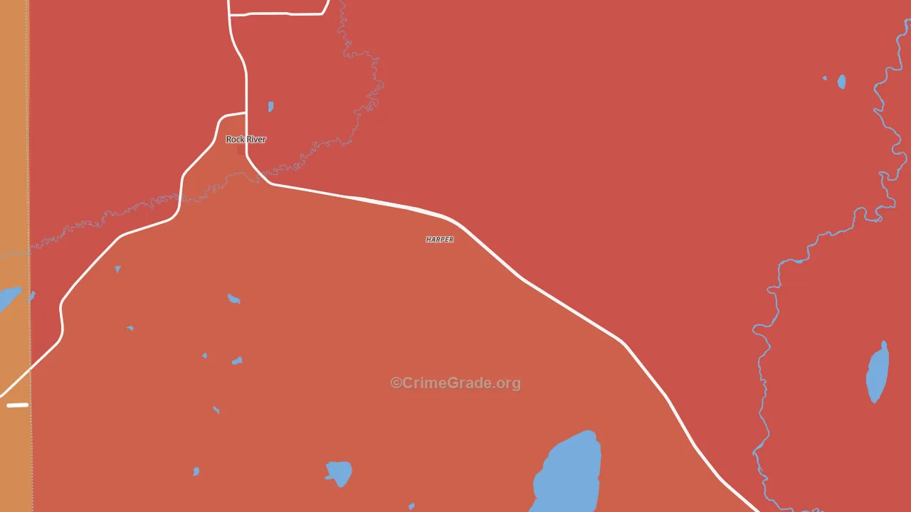 Bosler, WY Map of Burglary Rates