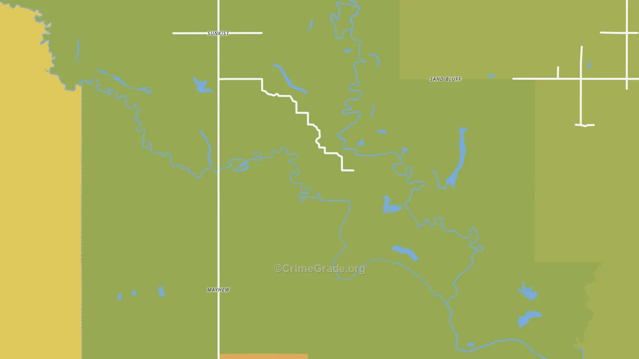 Boswell, OK Map of Burglary Rates