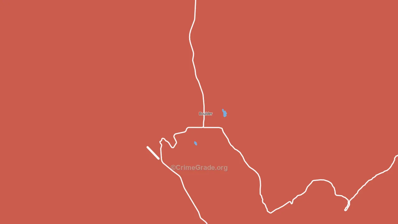 Boulder, UT Map of Burglary Rates