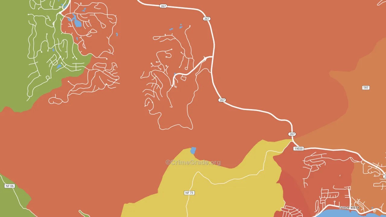 Bowman, CA Map of Burglary Rates