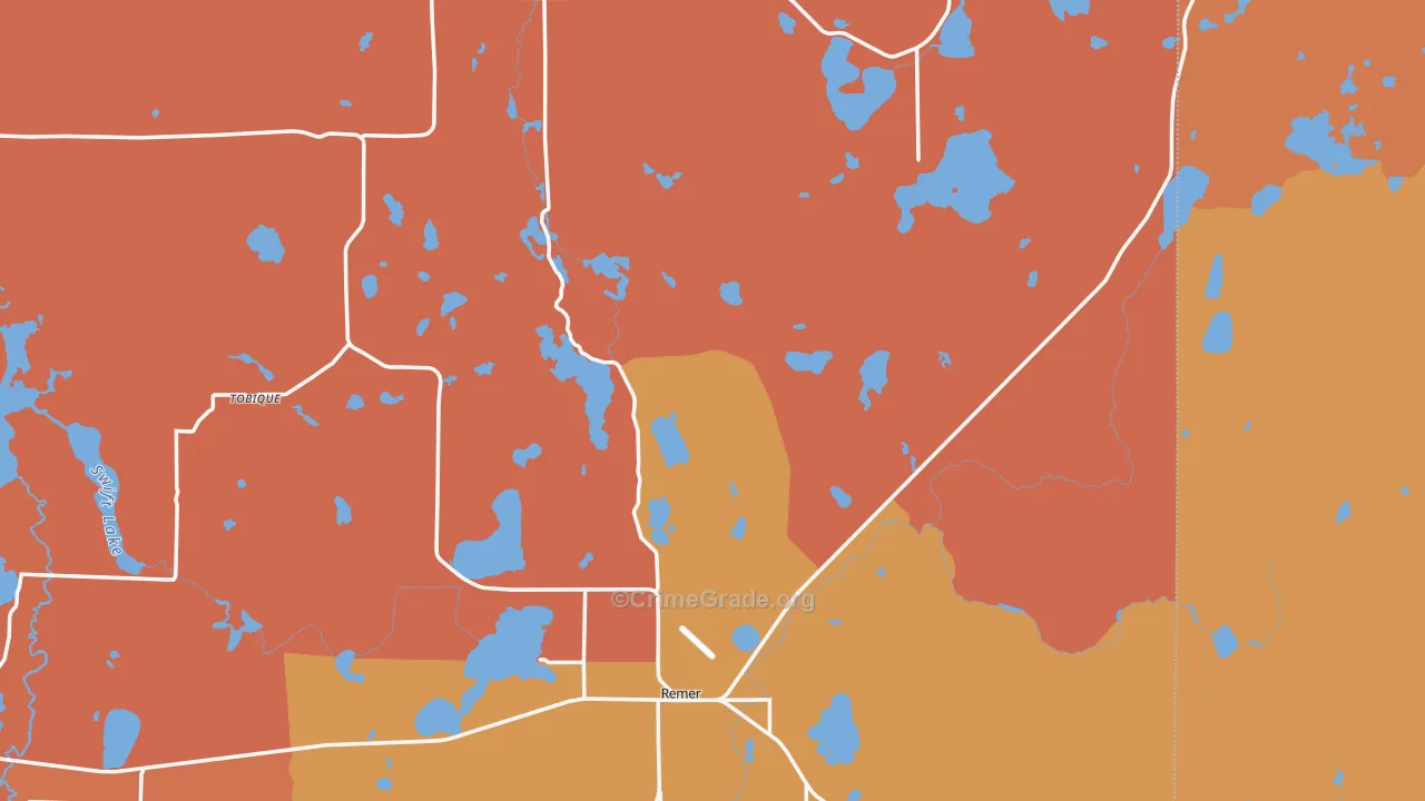 Bowstring, MN Map of Burglary Rates