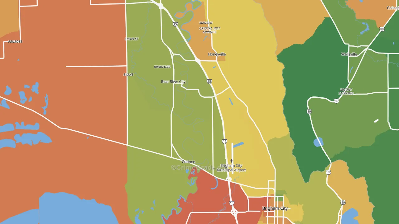 Box Elder County, UT Map of Burglary Rates