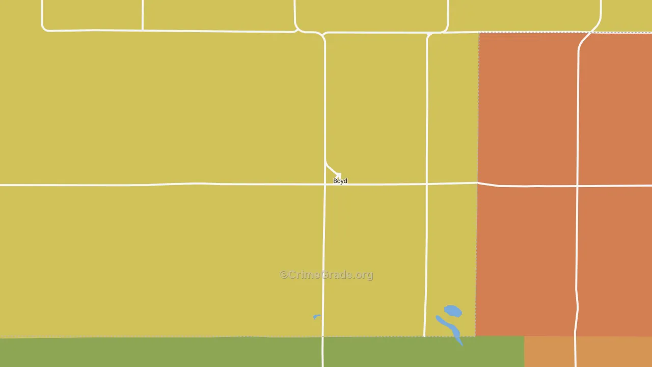 Boyd, MN Map of Burglary Rates