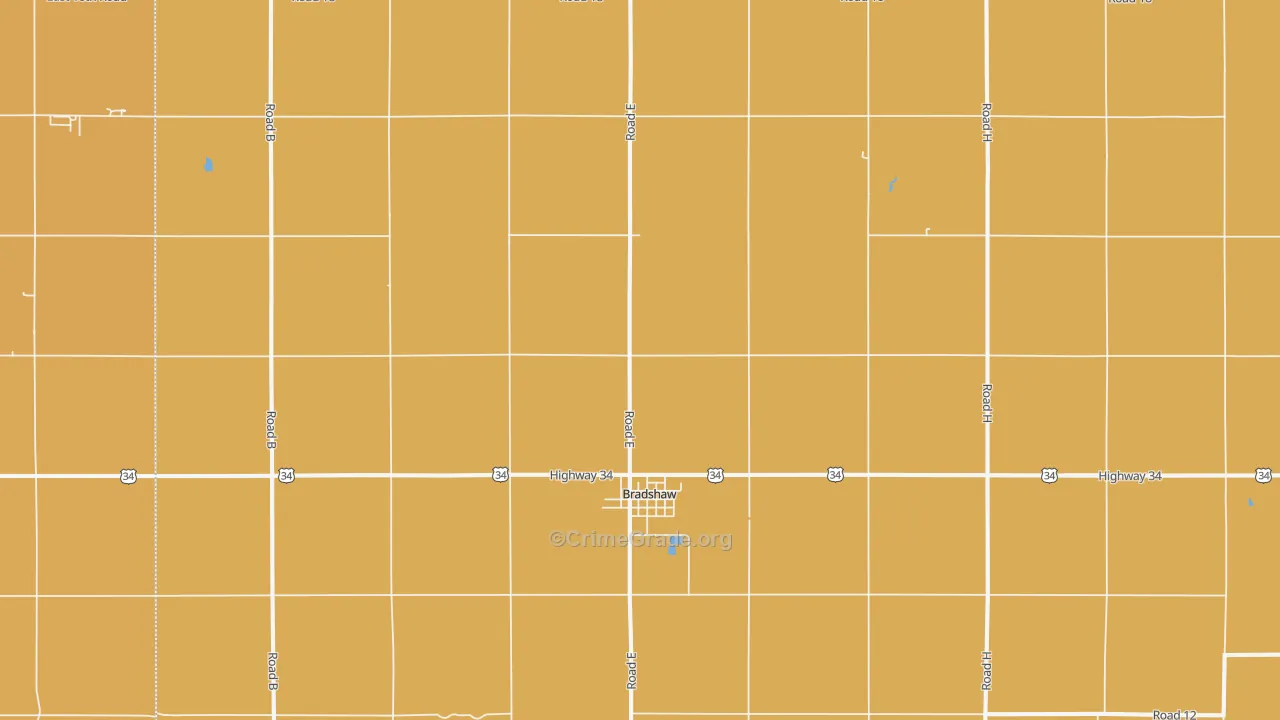 Bradshaw, NE Map of Burglary Rates