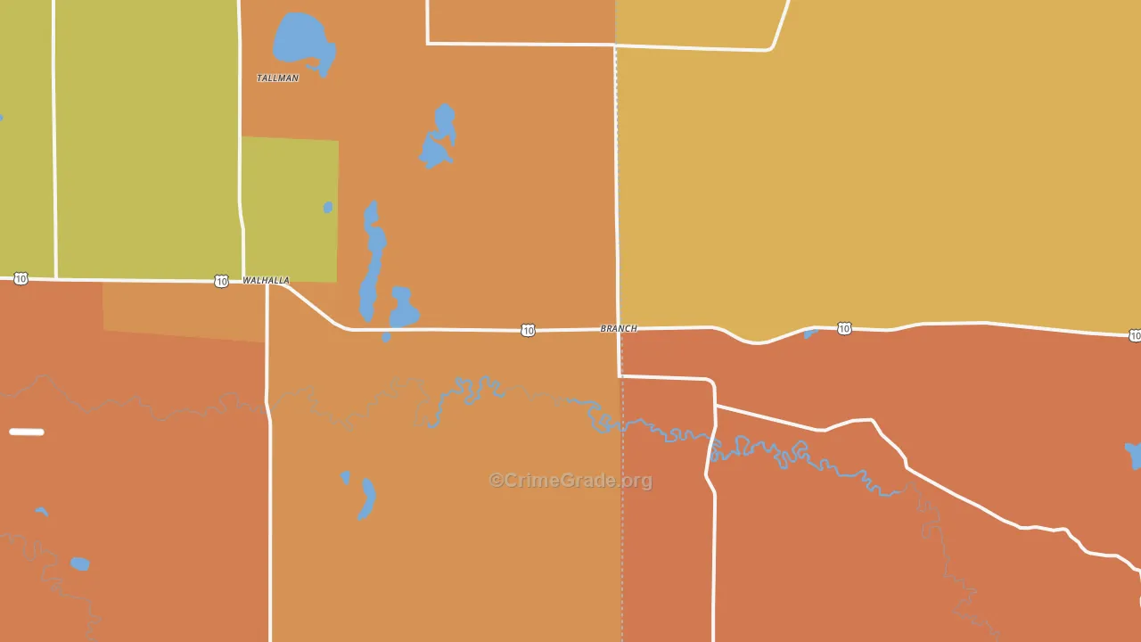 Branch, MI Map of Burglary Rates